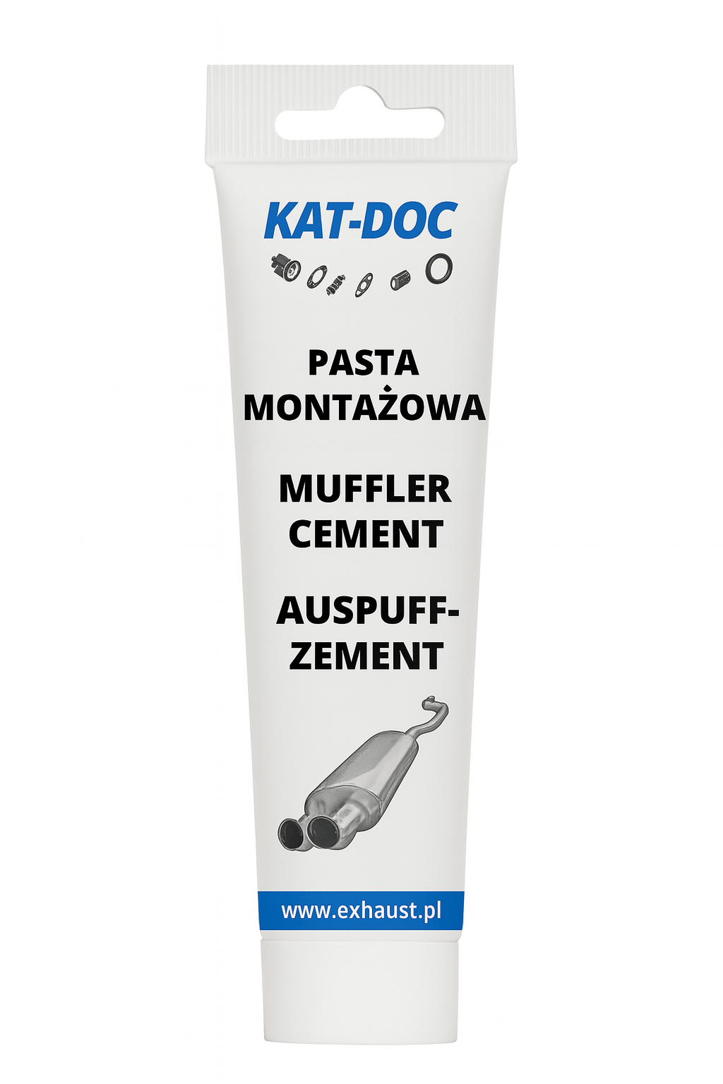 Auspuffpaste, Montagepaste, Auspuff - Zement, Dichtmasse, Reparaturmasse, 150g - KatDoc