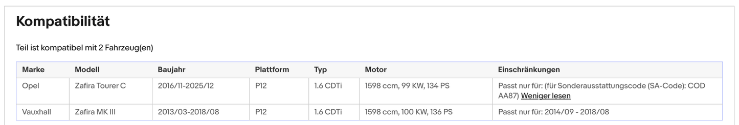 Ruß - Partikelfilter für Opel Zafira C Tourer 1.6 CDTI, 88/99/100kW, Euro 6 - KatDoc