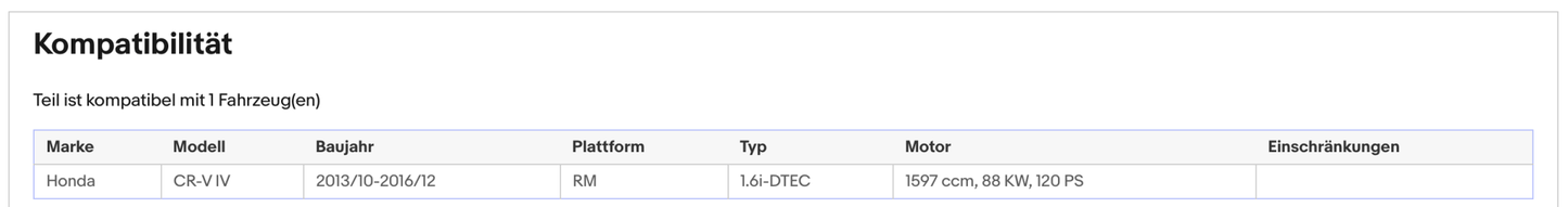 Ruß - Partikelfilter für Honda CR - V 4, 1.6 i - DTEC. 88kW, Euro 5 - KatDoc