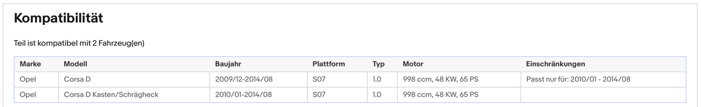 Katalysator für Opel Corsa D, 1.0, 48kW, Euro 5 - KatDoc