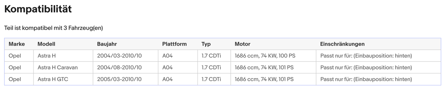 Katalysator für Opel Astra H, 1.7 CDTI, 74kW, Euro 4 - KatDoc