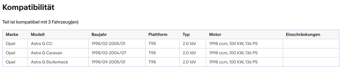 Katalysator für Opel Astra G, 2.0, 16V, 100kW, Euro 1&2 - KatDoc