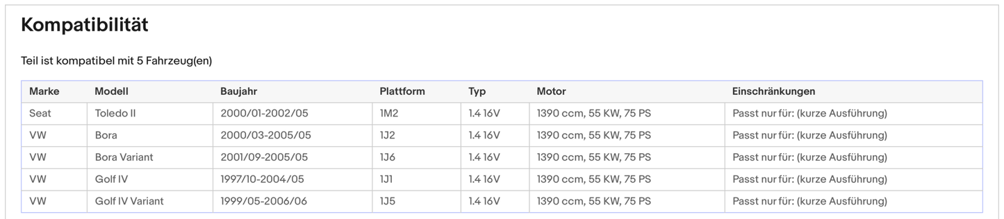 Katalysator für Seat Toledo, VW Golf 4/Bora, 1.4 16V, 55kW, Euro 1&2 - KatDoc