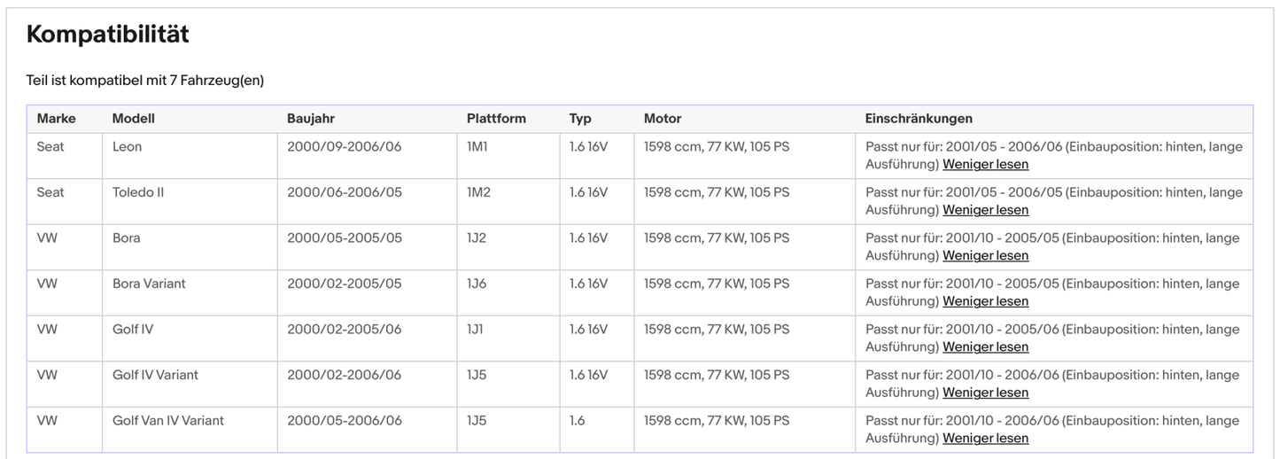 Katalysator für Seat Leon/Toledo, VW Bora/Golf 4, 1.6, 16V, 77kW, Euro 4 - KatDoc