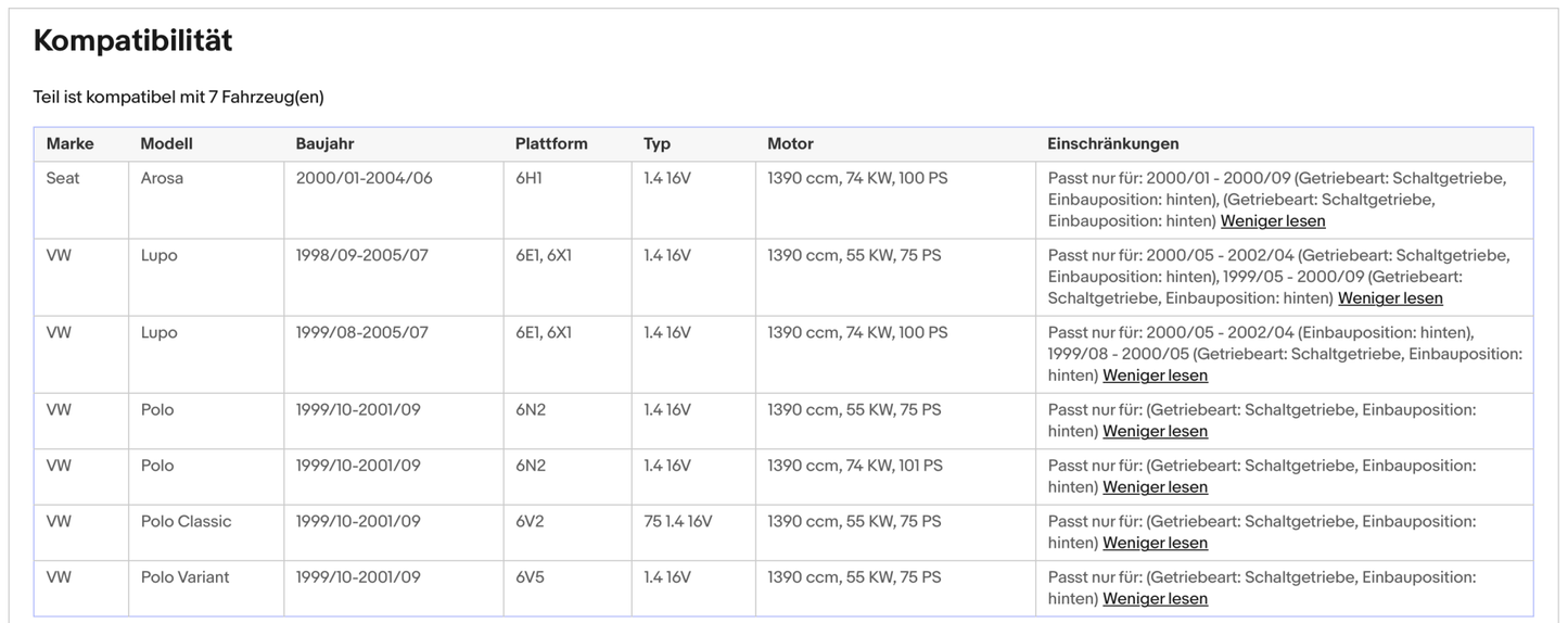Katalysator für Seat Arosa, VW Polo/Lupo, 1.4, 55/74kW, Euro 3 - KatDoc