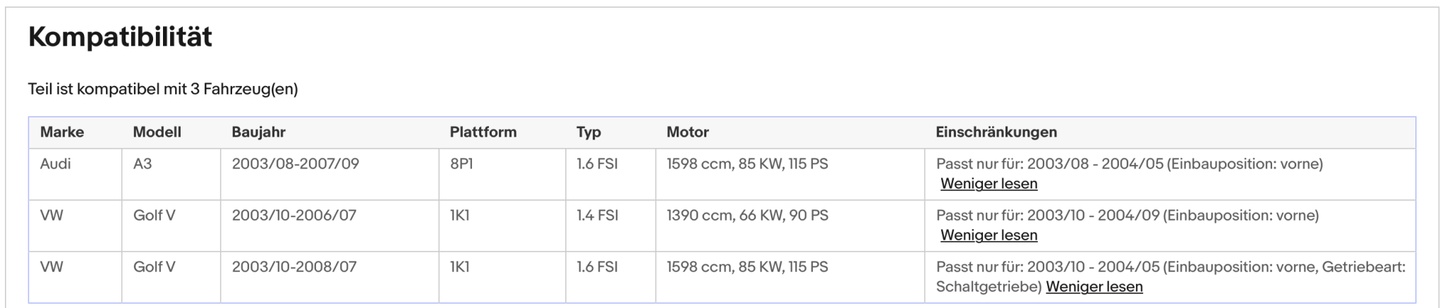 Katalysator für Audi A3, VW Golf 5, 1.4/1.6 FSI, 66/85kW, Euro 4 - KatDoc