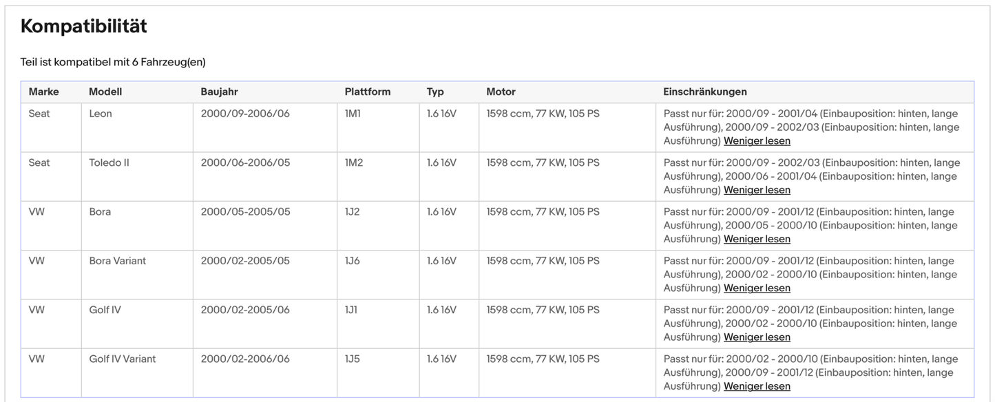 Katalysator für Seat Leon/Toledo, VW Golf 4/Bora, 1.6 16V, 77kW, Euro 3 - KatDoc