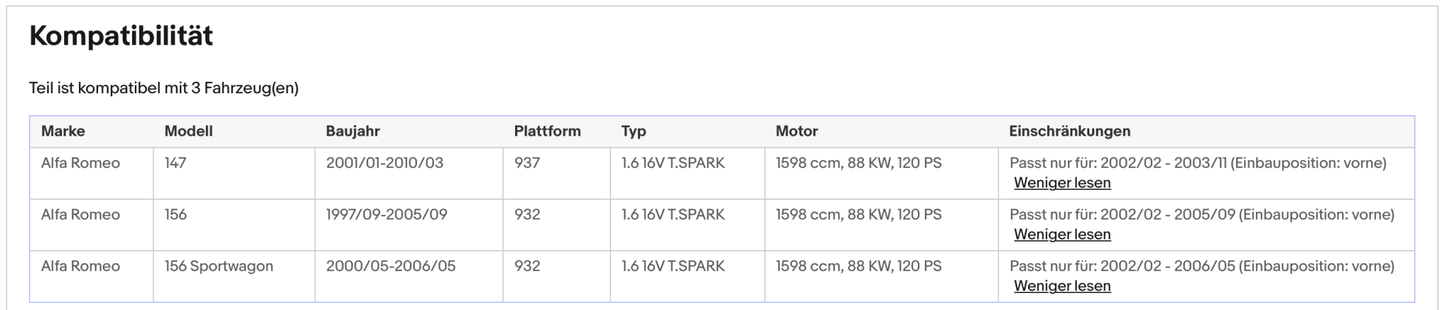 Katalysator Alfa Romeo 147/156, 1.6, 16V, LPG, T.Spark, 88kW, Euro 3 - KatDoc