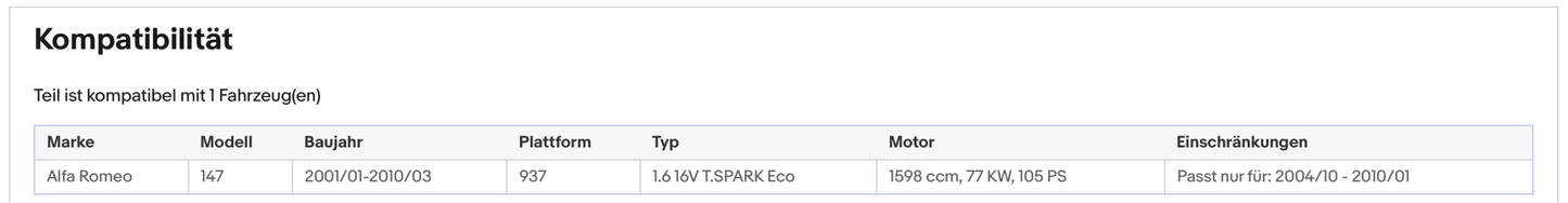 Katalysator Alfa Romeo 147, 1.6, 16V, T.Spark ECO, 77kW, Euro 4 - KatDoc