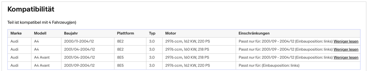 Katalysator Audi A4 B6, 3.0, 160/162kW, links, Euro 3 - KatDoc