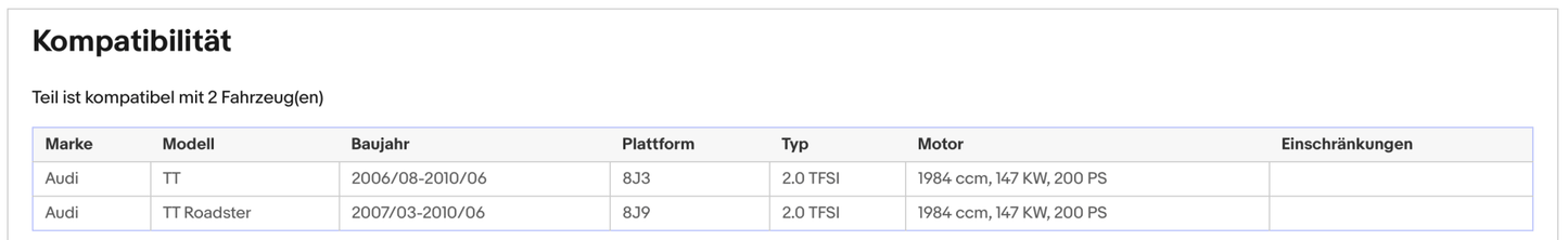 Katalysator Audi TT 2.0 TFSI, 147kW, Euro 4 - KatDoc