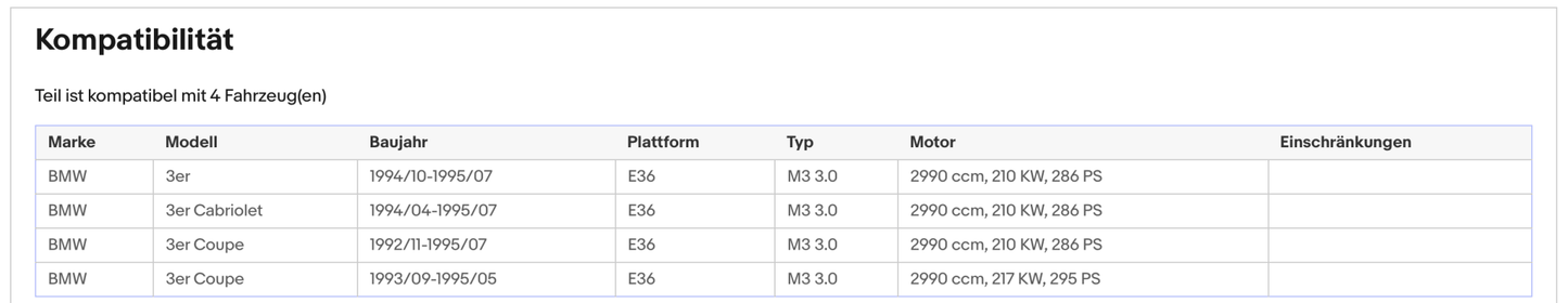 Katalysator BMW 3er (E36) M3, 3.0, 210/217kW, Euro 1&2 - KatDoc