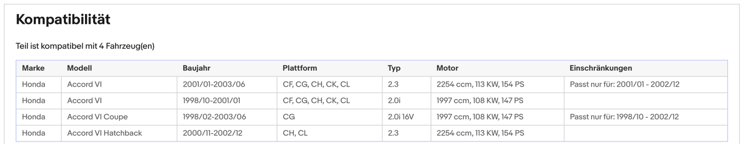 Katalysator Honda Accord VI, 2.0/2.3, 108/113kW, Euro 3 - KatDoc