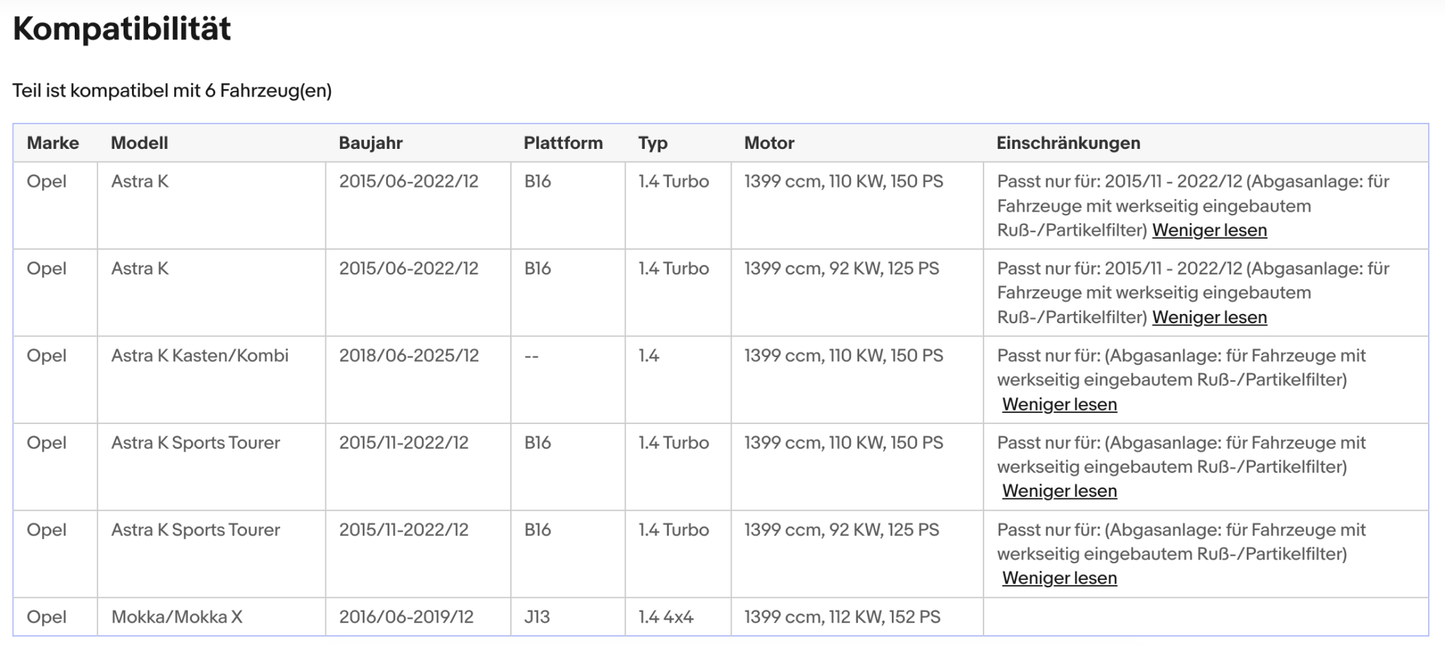 Katalysator für Opel Astra K / Mokka/Mokka X, Euro 6 - KatDoc