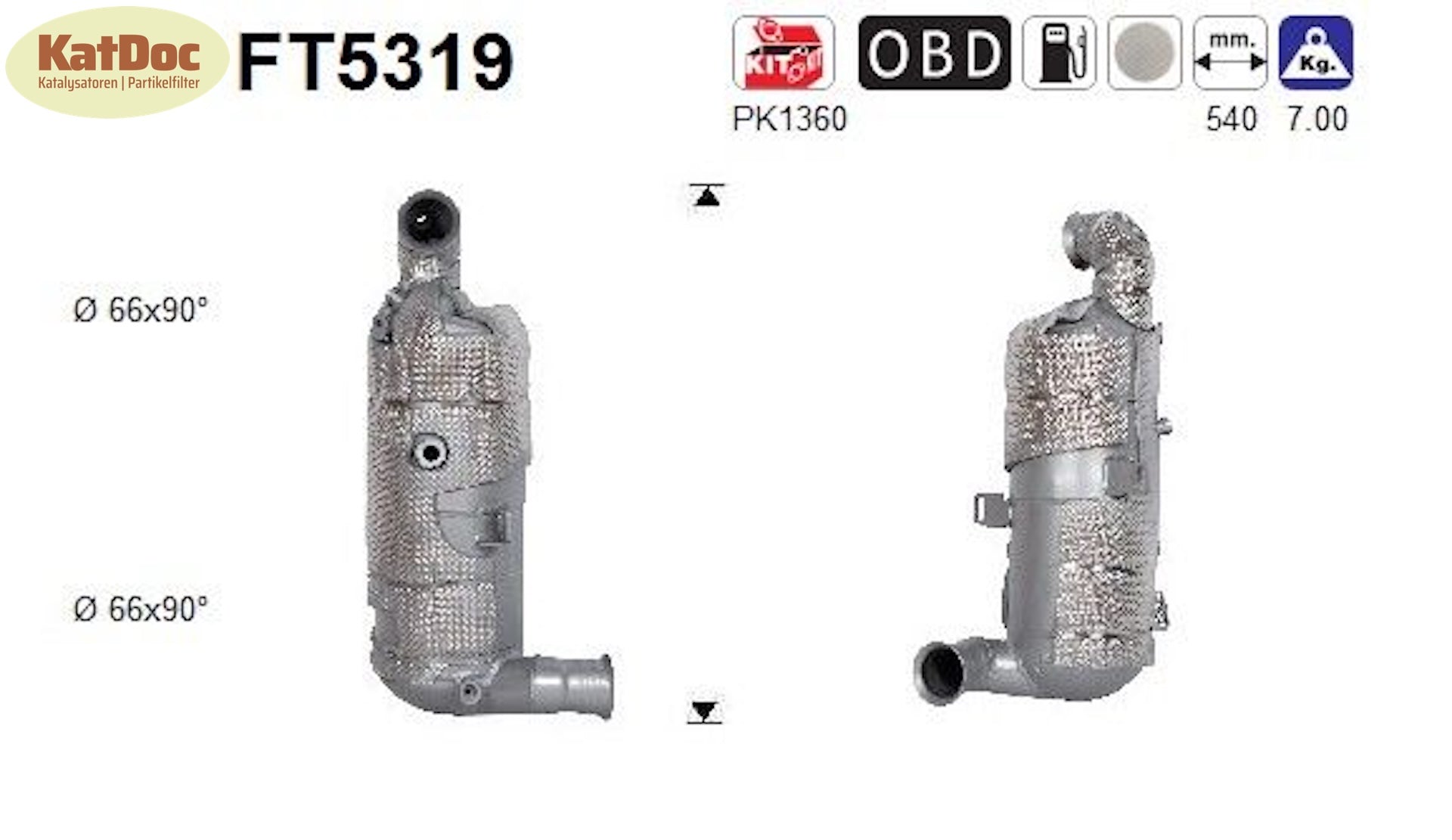 Ruß - Partikelfilter für Citroen, DS, Opel, Peugeot, Toyota, 1.5, Euro 6 - KatDoc