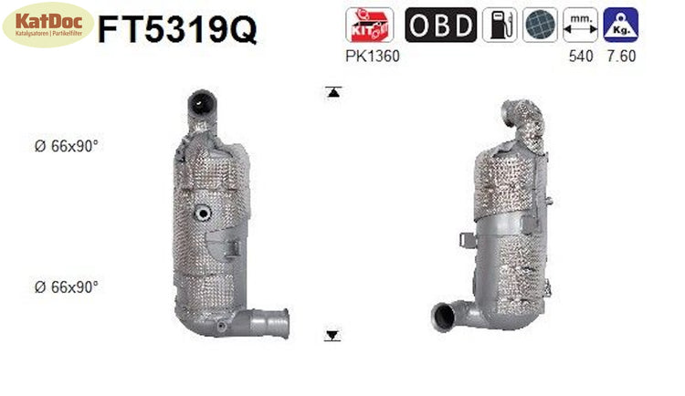 Ruß - Partikelfilter Citroen, DS, Opel, Peugeot, Toyota, 1.5, Silizium, Euro 6 - KatDoc