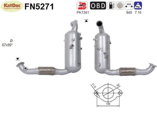 Ruß - Partikelfilter Ford C - Max/Fiesta/Focus/Kuga/Mondeo/Tourneo/Transit, Euro 6 - KatDoc
