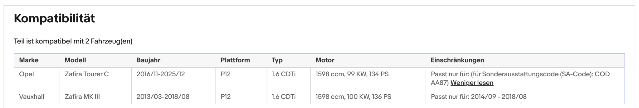 Ruß - Partikelfilter Opel Zafira C Tourer 1.6 CDTI, 88/99/100kW, Silizium,Euro 6 - KatDoc