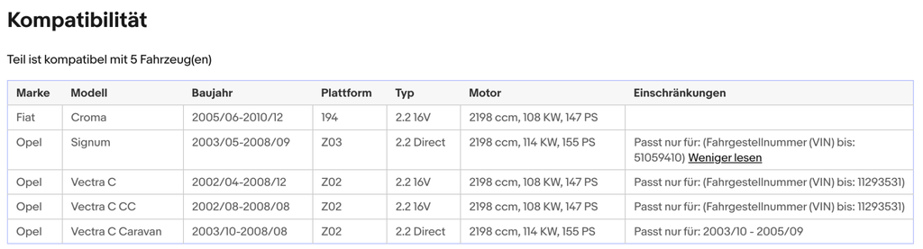 Katalysator für Fiat Croma, Opel Signum CC/Vectra C, 2.2, Euro 4 - KatDoc