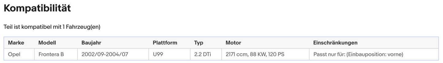 Katalysator für Opel Frontera B, 2.2 DTI, 88kW, Euro 3 - KatDoc