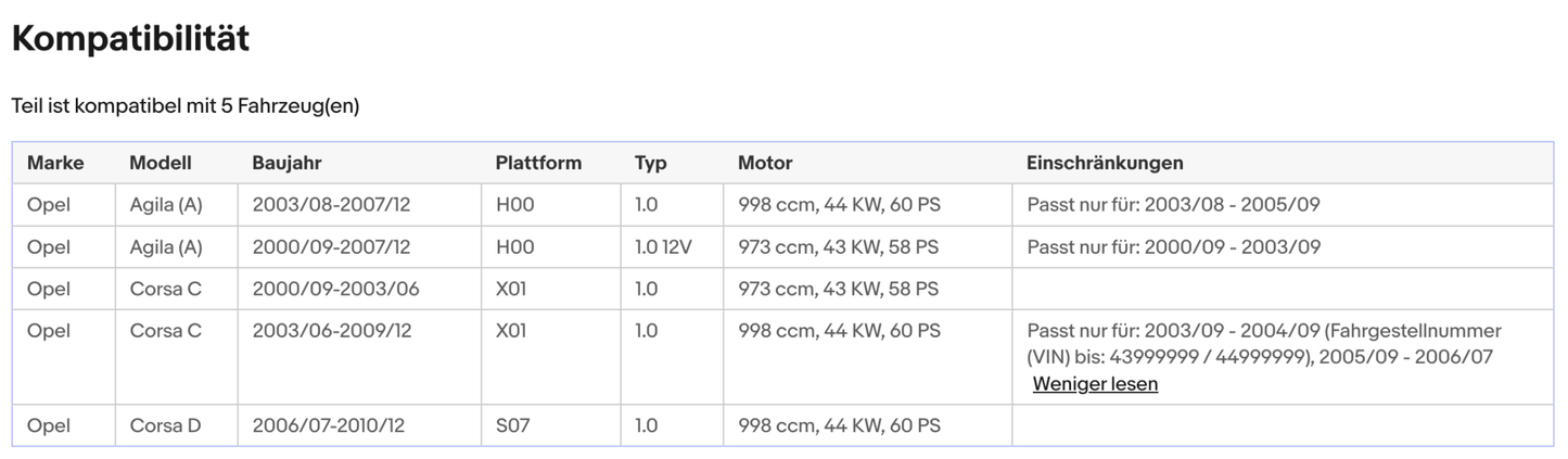 Katalysator für Opel Agila A/Corsa C/D, 1.0, 12V, 43/44kW, Euro 4 - KatDoc