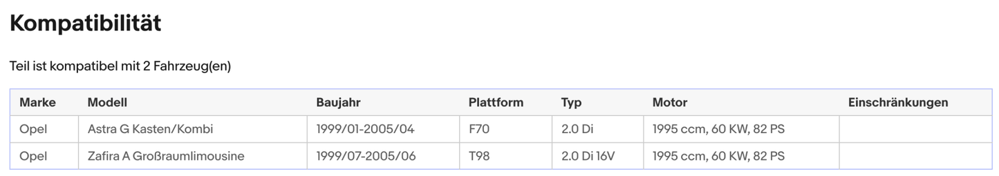 Katalysator für Opel Astra G, 2.0 DI 16V, 60kW, Euro 1&2 - KatDoc