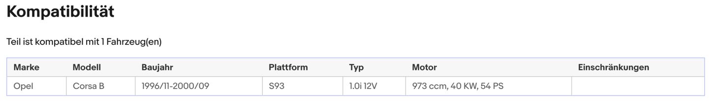Katalysator für Opel Corsa B, 1.0 i 12V, 40kW, Euro 1&2 - KatDoc