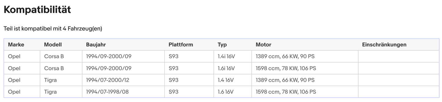 Katalysator für Opel Corsa B/Tigra, 1.4/1.6, 16V, 66/78kW, Euro 1&2 - KatDoc