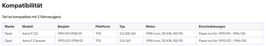 Katalysator für Opel Astra F, 2.0, 16V/GSI, 110kW, Euro 1&2 - KatDoc