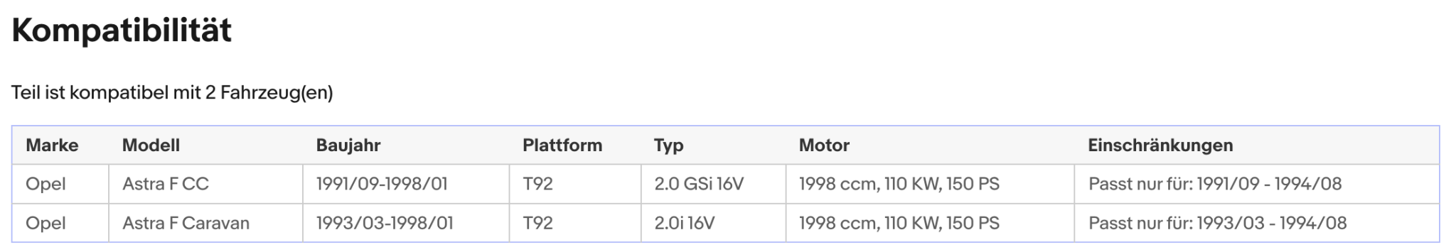 Katalysator für Opel Astra F, 2.0, 16V/GSI, 110kW, Euro 1&2 - KatDoc