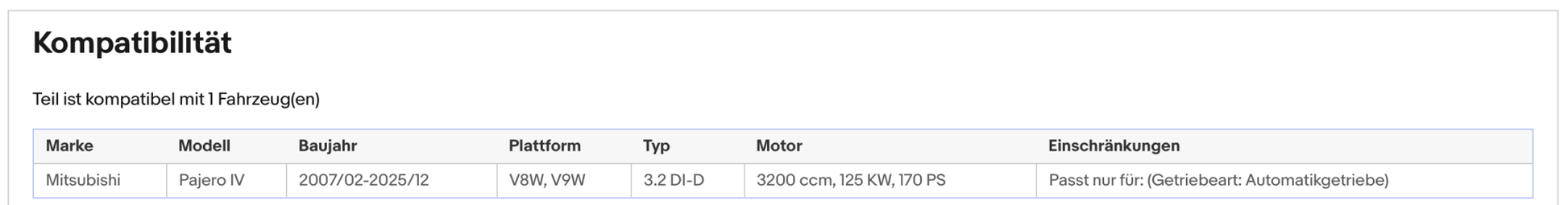 Ruß - Partikelfilter für Mitsubishi Pajero, 3.2 DI - D, 125kW, Euro 4 - KatDoc