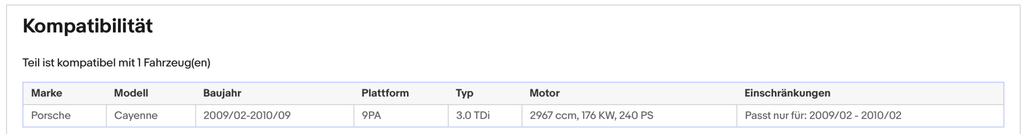 Ruß - Partikelfilter für Porsche Cayenne, 3.0 TDI, 176kW, Euro 4 - KatDoc