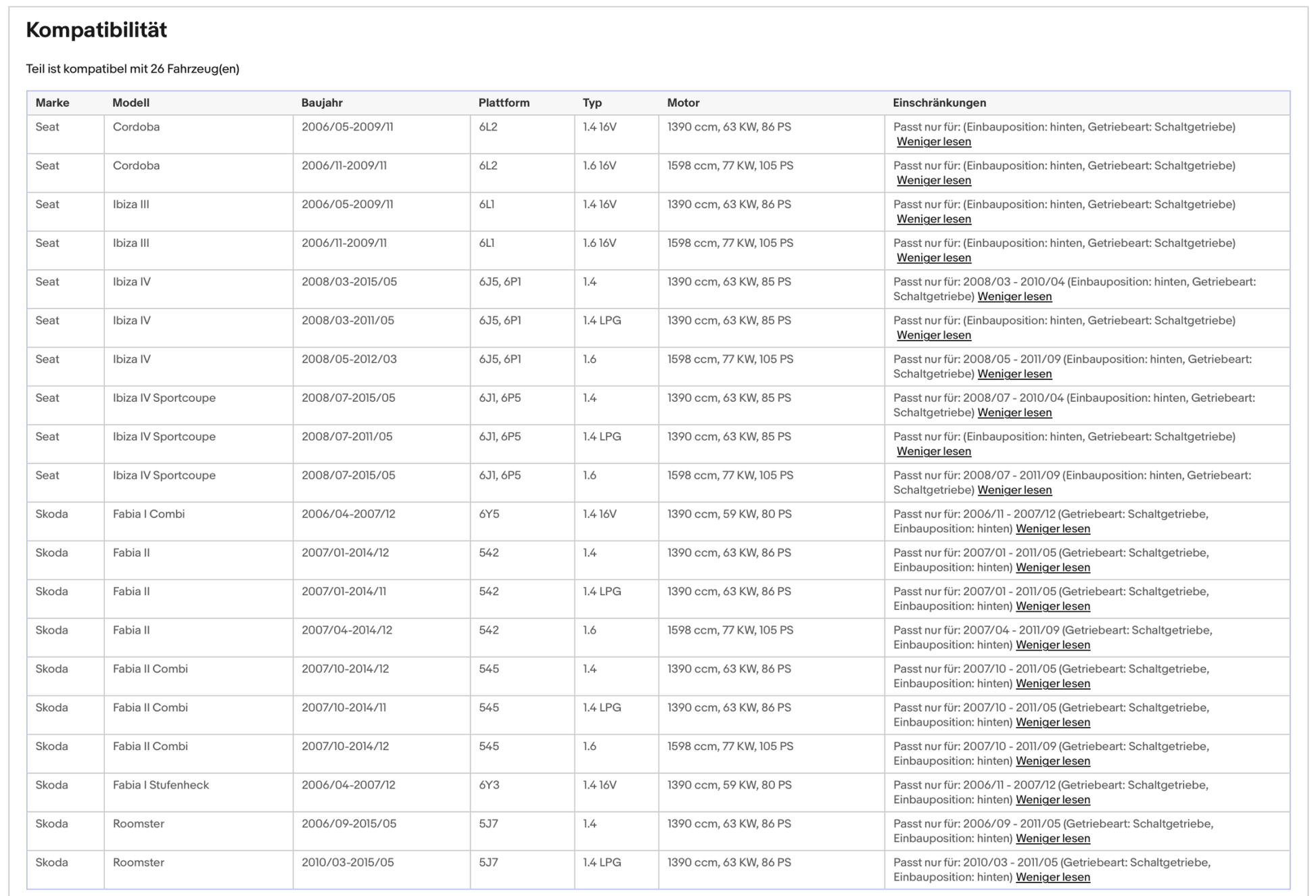 Katalysator Seat Cordoba/Ibiza, Skoda Fabia/Roomster, VW Polo,1.4/1.6, Euro 4 - KatDoc