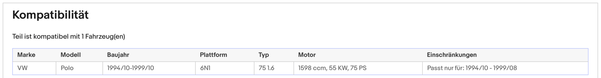 Katalysator für VW Polo (6N1), 1.6, 55kW, Euro 1&2 - KatDoc