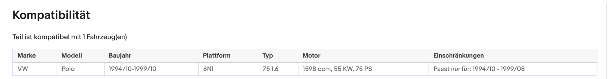 Katalysator für VW Polo (6N1), 1.6, 55kW, Euro 1&2 - KatDoc