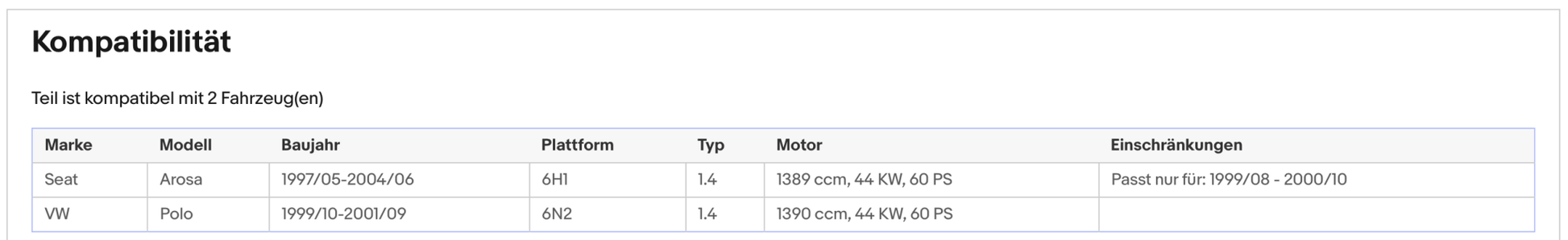 Katalysator für Seat Arosa, VW Polo, 1.4, 44kW, Euro 1&2 - KatDoc