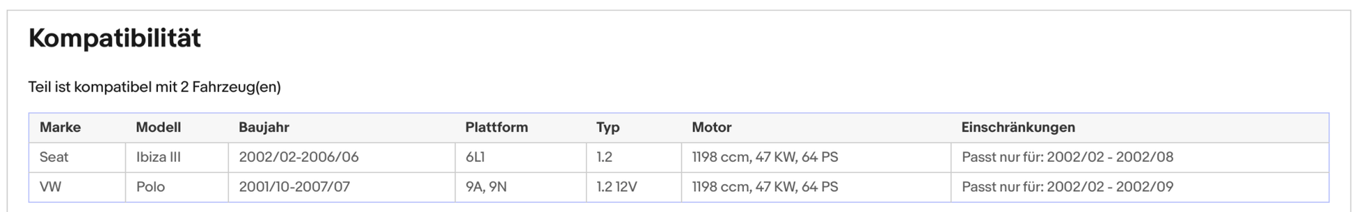 Katalysator Seat Ibiza, VW Polo, 1.2, 47kW, Euro 3 - KatDoc