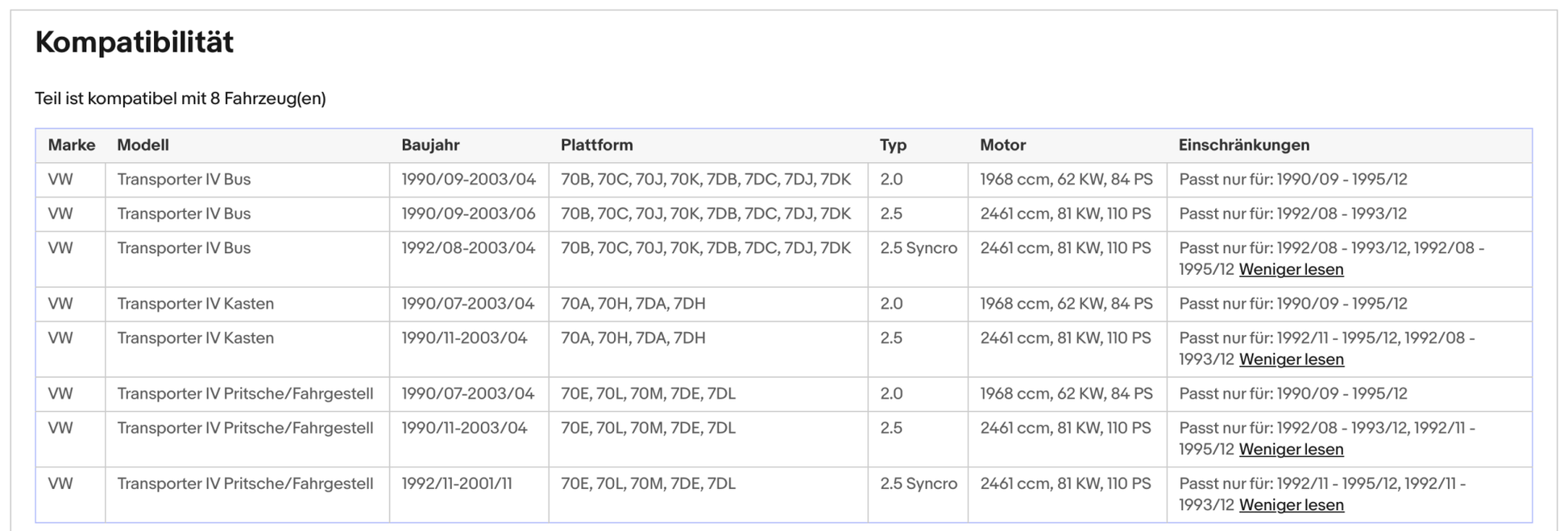 Katalysator für VW T4, 2.0/2.5, 62/81kW, Euro 1&2 - KatDoc