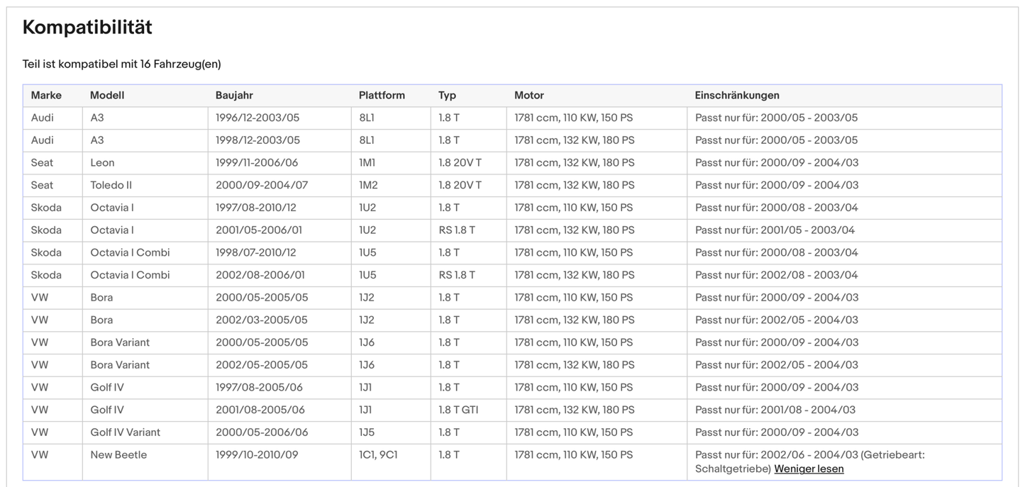 Katalysator Audi A3,Seat Toledo/Leon,Skoda Octavia,VW Beetle/Golf4/Bora,Euro 3 - KatDoc
