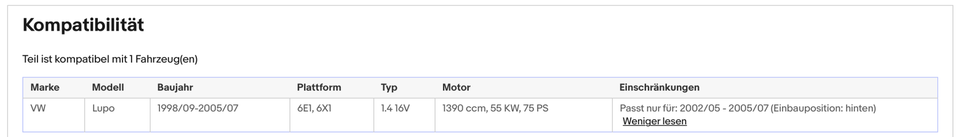 Katalysator für VW Lupo, 1.4 16V, 55kW, Euro 3 - KatDoc