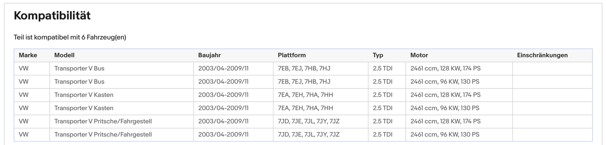 Katalysator für VW T5, 2.5 TDI, 96/128kW, Euro 3 - KatDoc
