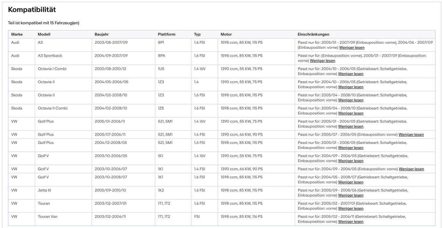 Katalysator für Audi A3, Skoda Octavia, VW Golf 5/Jetta/Touran, Euro 4 - KatDoc