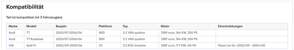 Katalysator Audi TT, VW Golf 4, 3.2, R32 4motion/VR6 quattro, 177/184kW,Euro 3 - KatDoc