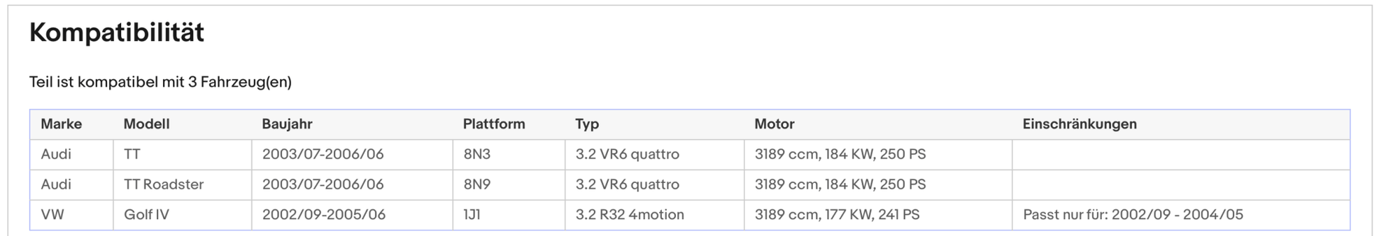 Katalysator Audi TT, VW Golf 4, 3.2, R32 4motion/VR6 quattro, 177/184kW,Euro 3 - KatDoc