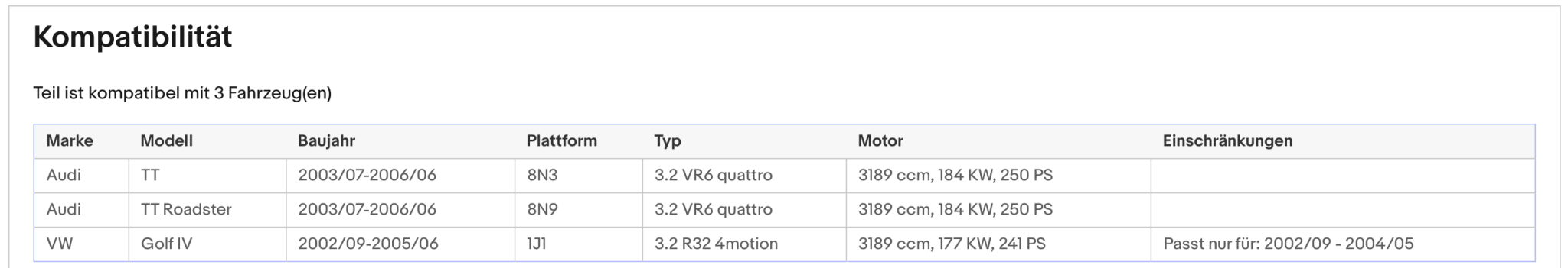 Katalysator Audi TT, VW Golf 4, 3.2, R32 4motion/VR6 quattro, 177/184kW,Euro 3 - KatDoc
