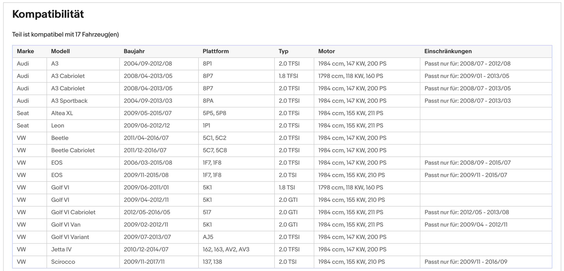 KatalysatorAudi A3,Seat Altea XL/Leon,VW Beetle/Eos/Golf6/Jetta/Scirocco,Euro5 - KatDoc