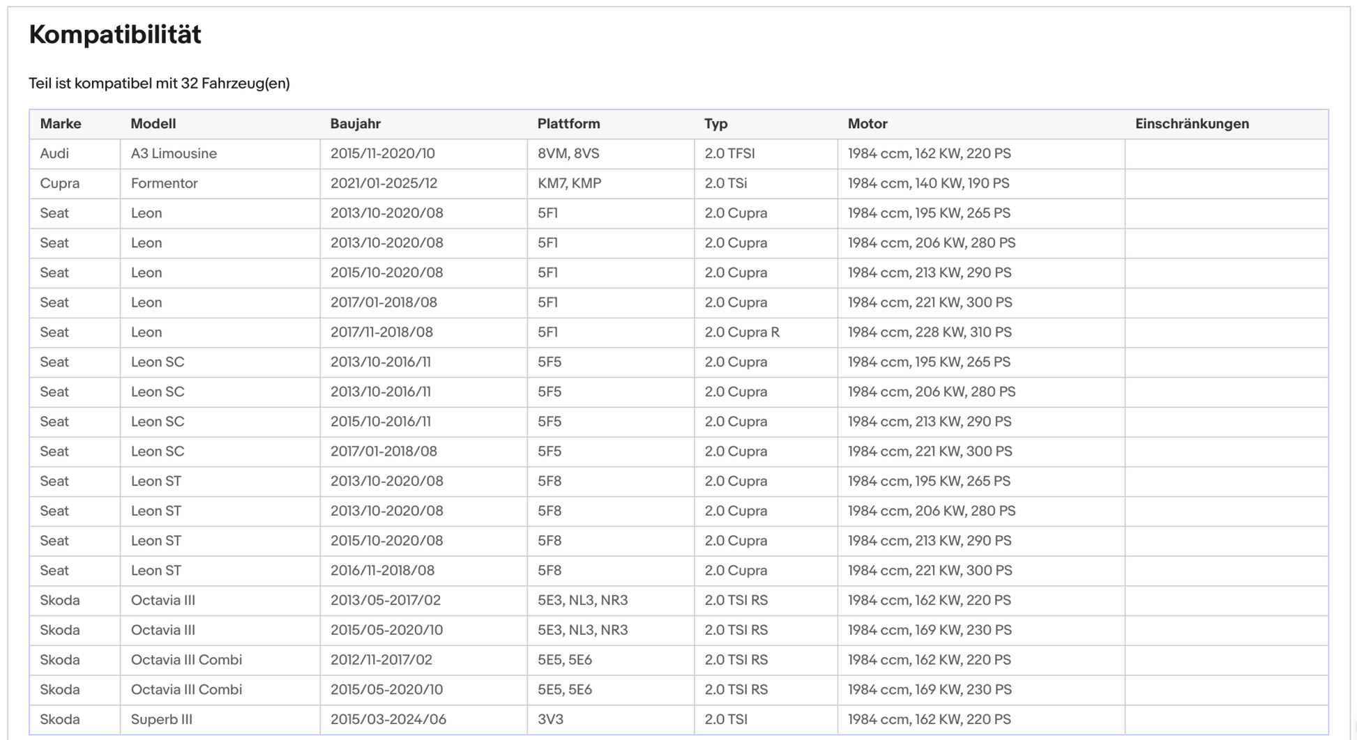 Katalysator Audi A3,Seat Leon, Skoda Octavia/Superb, VW Golf 7/Passat,Euro 6 - KatDoc