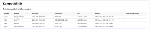 Katalysator Audi A3,VW Passat B8/Golf 7, 1.4, GTE - Hybrid, TFSI, e - tron, Euro 6 - KatDoc