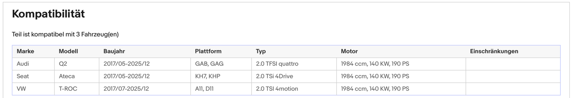 Katalysator für Audi Q2, Seat Ateca, Skoda Octavia, VW T - ROC, 2.0 TSI, Euro 6 - KatDoc