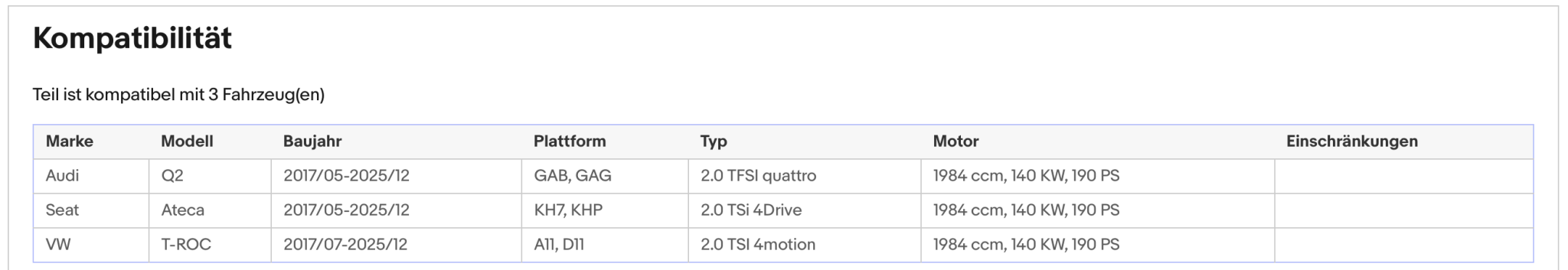 Katalysator für Audi Q2, Seat Ateca, Skoda Octavia, VW T - ROC, 2.0 TSI, Euro 6 - KatDoc